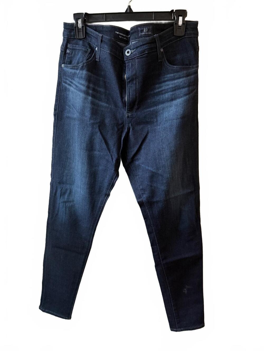 AG Adriano Goldschmied The Farrah Skinny High-Rise Dark Blue Jeans Size 32R